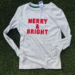 Kids Member's Mark Pajama Set‎ Sleepwear Top Size 8 Merry Bright Long Sleeve